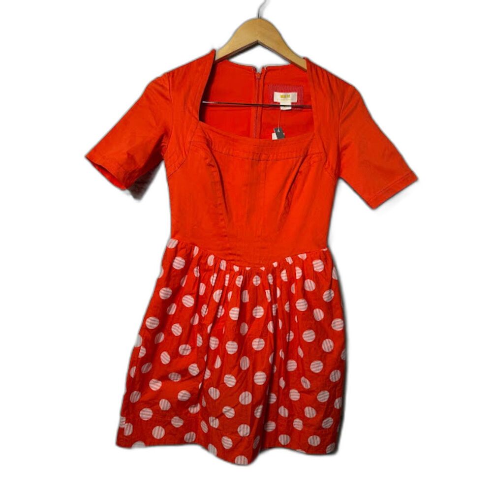 Anthropologie Maeve Short-Sleeve Square-Neck Mini Dress size Xs new - Picture 2 of 5